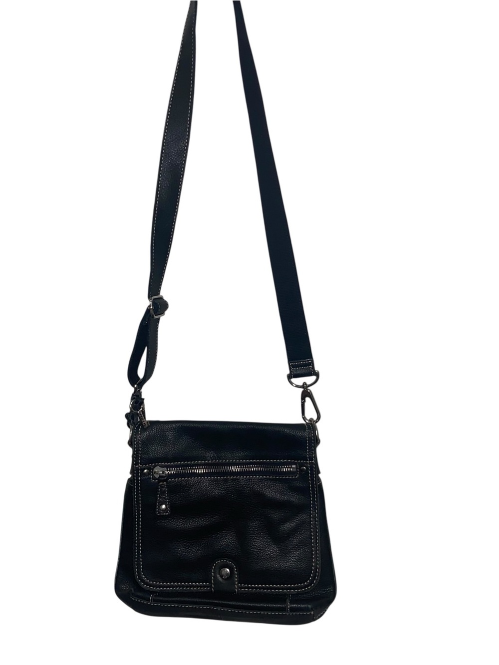 Fossil Bag 75082 Vintage Classic Black  Leather Purse Crossbody Bag Key 90s Y2K